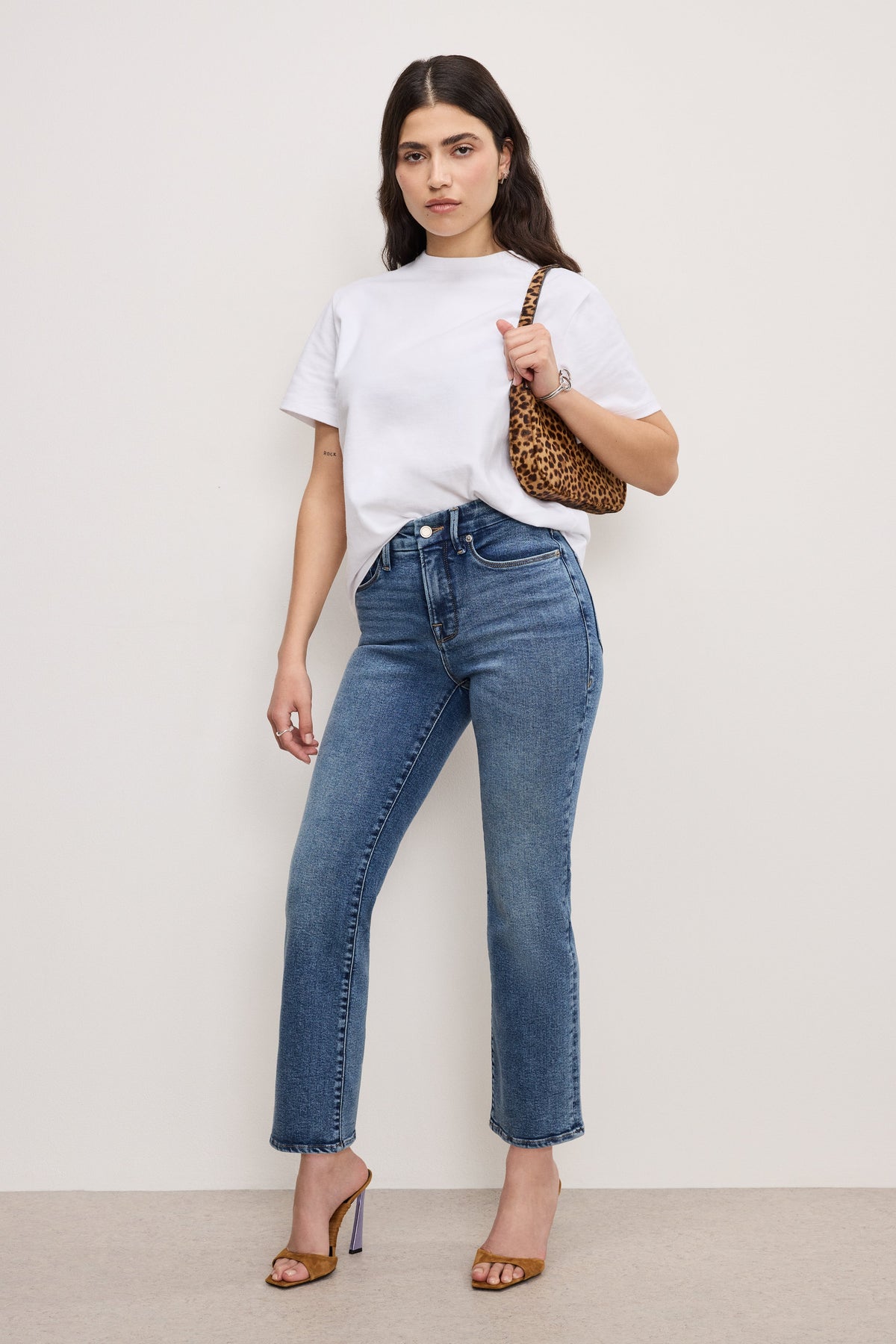 GOOD PETITE STRAIGHT COMPRESSION JEANS INDIGO254