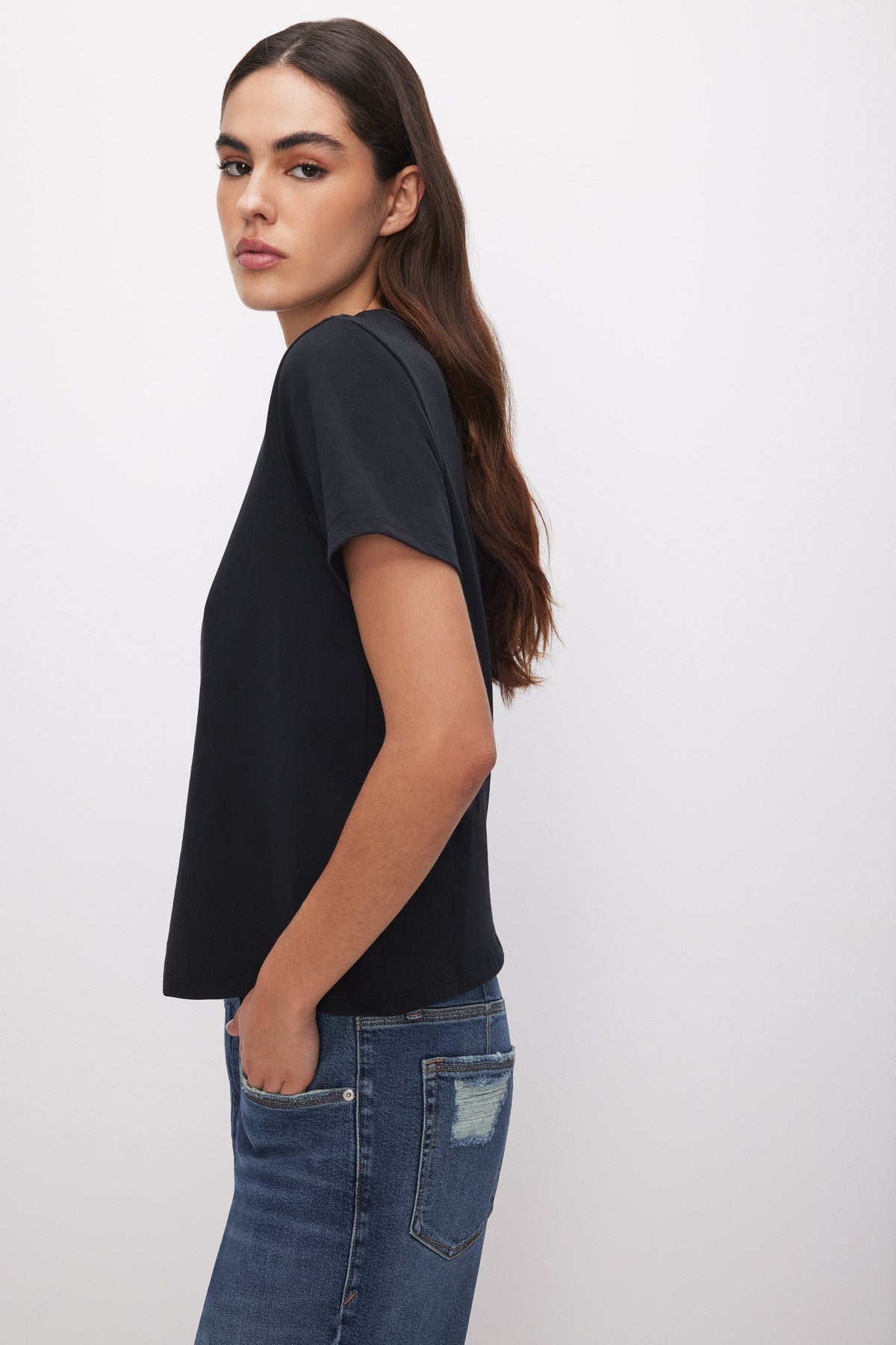 COTTON CLASSIC TEE BLACK001