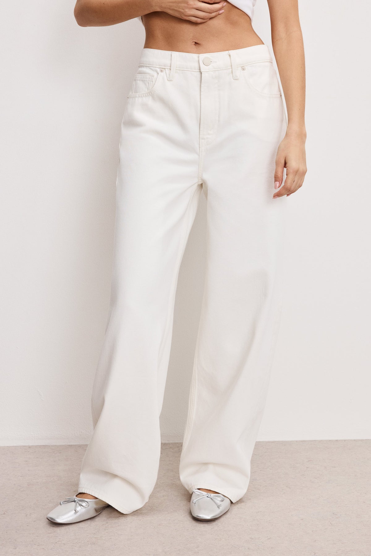 GOOD LOW RISE BAGGY JEANS CLOUD WHITE
