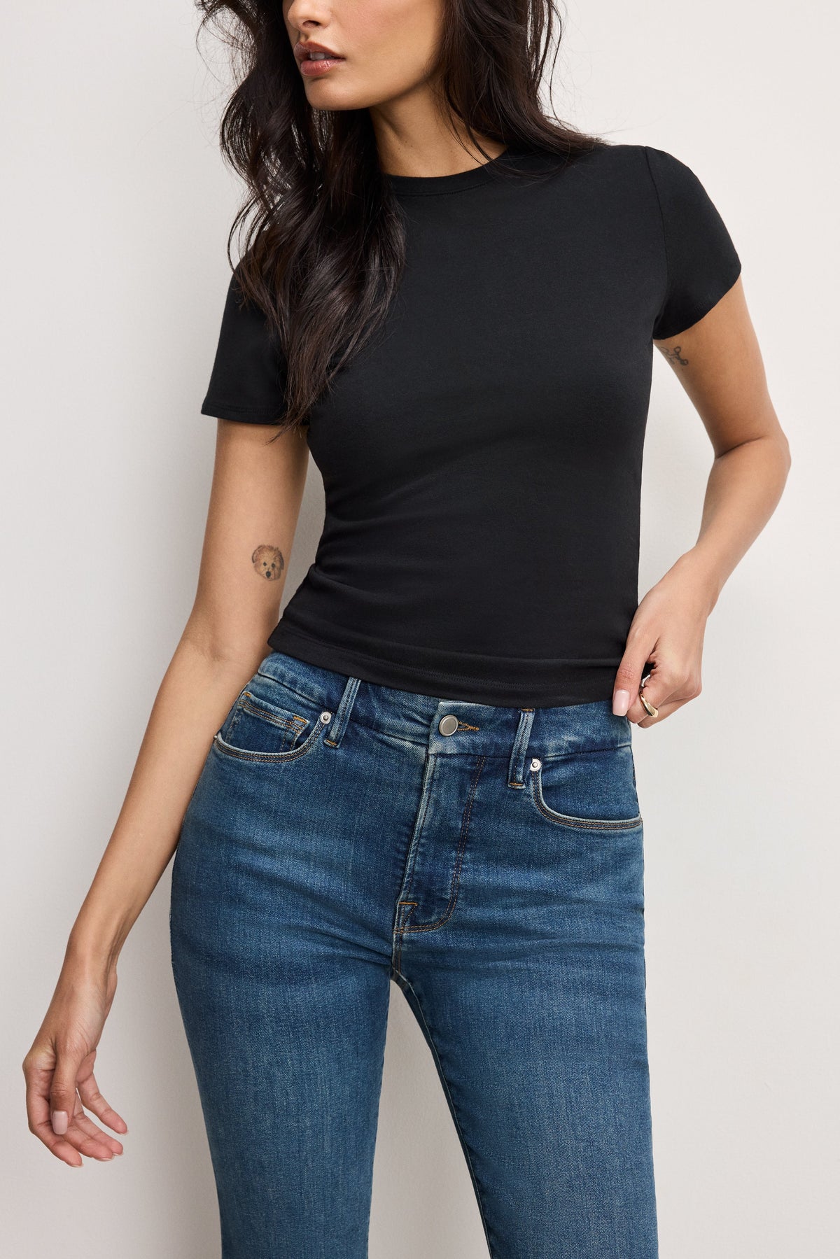 GOOD LEGS FLARE JEANS LONG BLUE004