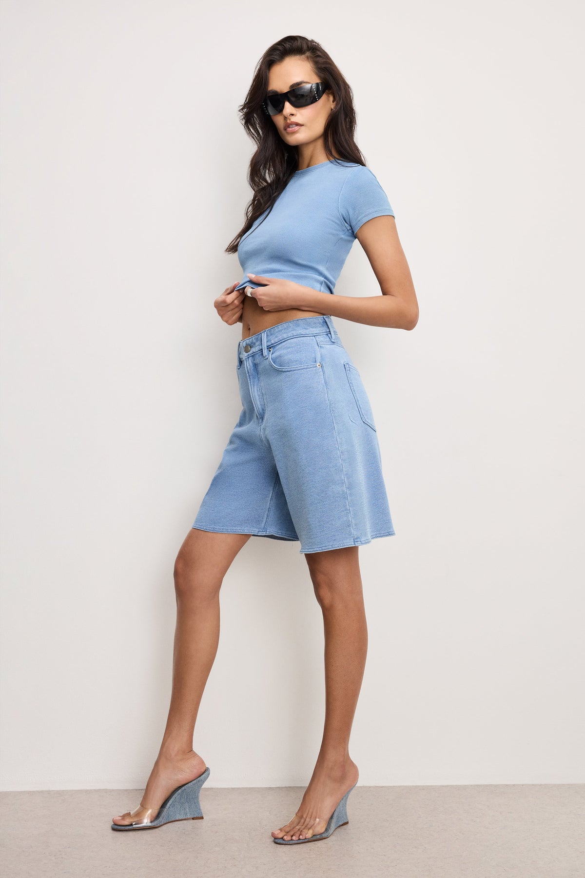 JEANIUS GOOD EASE BERMUDA SHORTS INDIGO586