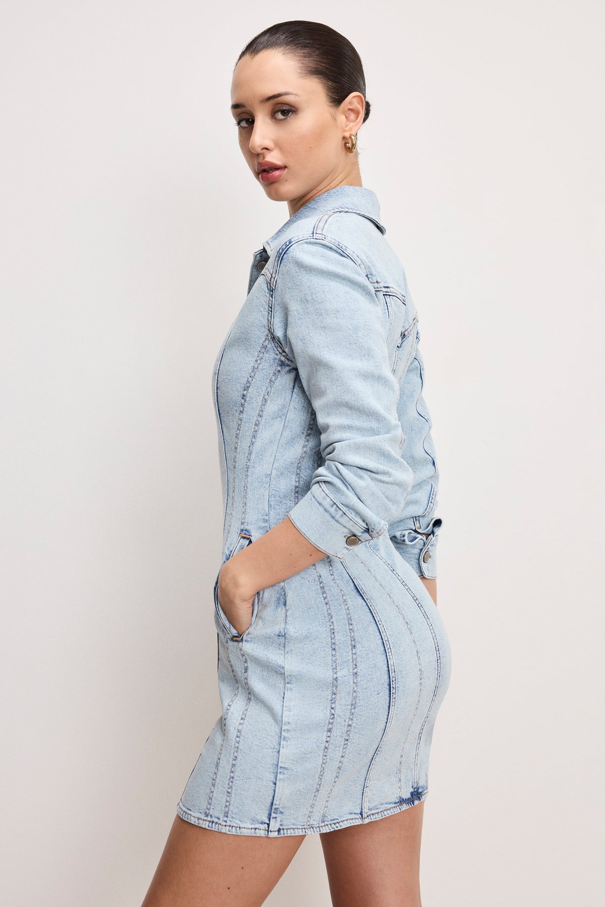 DOLLY DENIM CORSET DRESS INDIGO1022