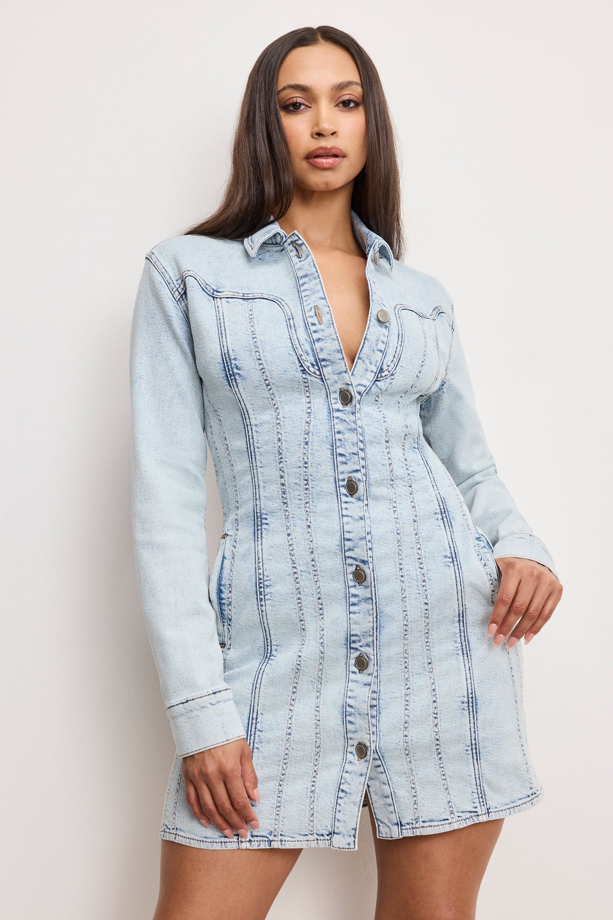 DOLLY DENIM CORSET DRESS INDIGO1022