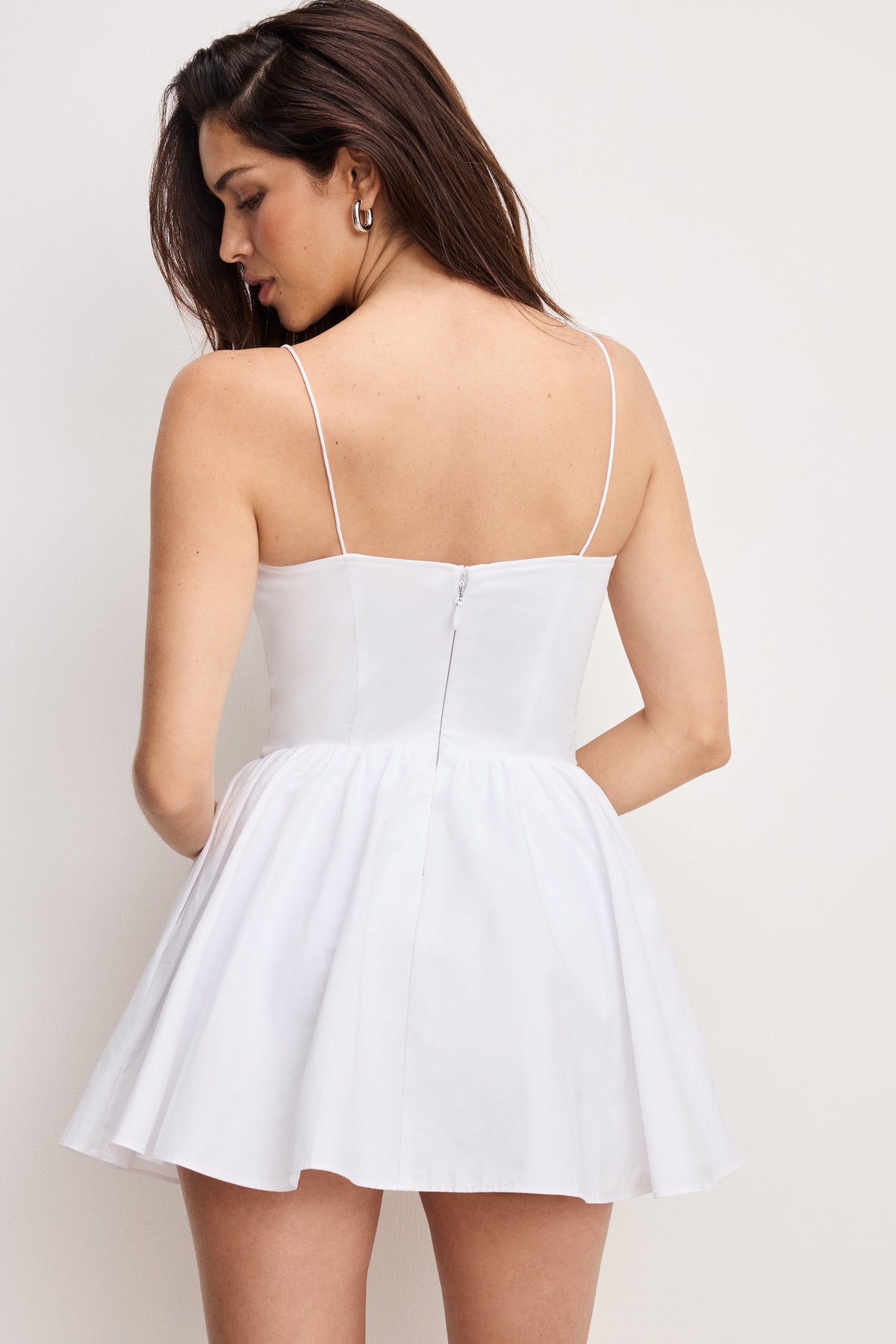 POPLIN MINI DRESS WHITE001