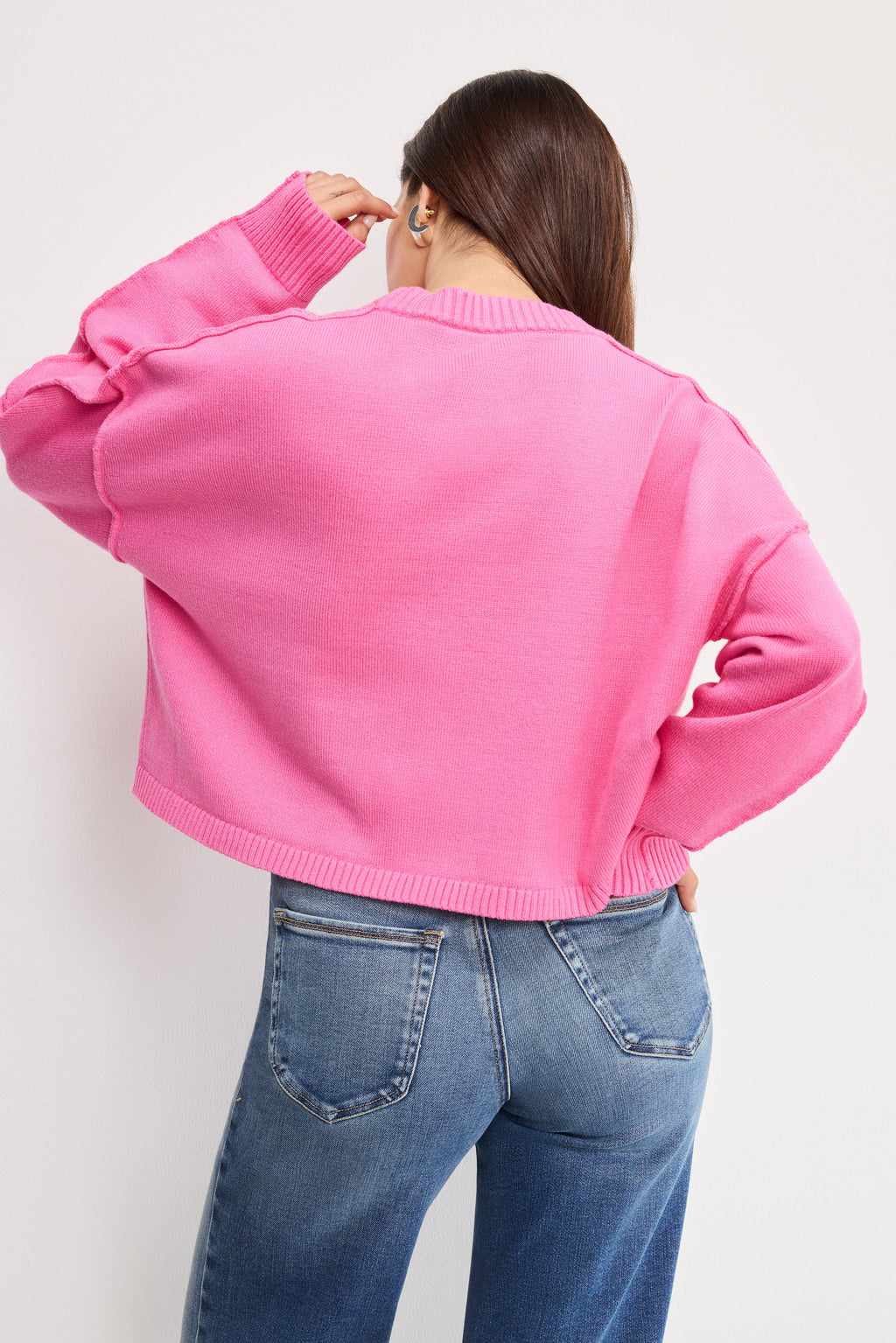 COZY KNIT CREW NECK BOUQUET001