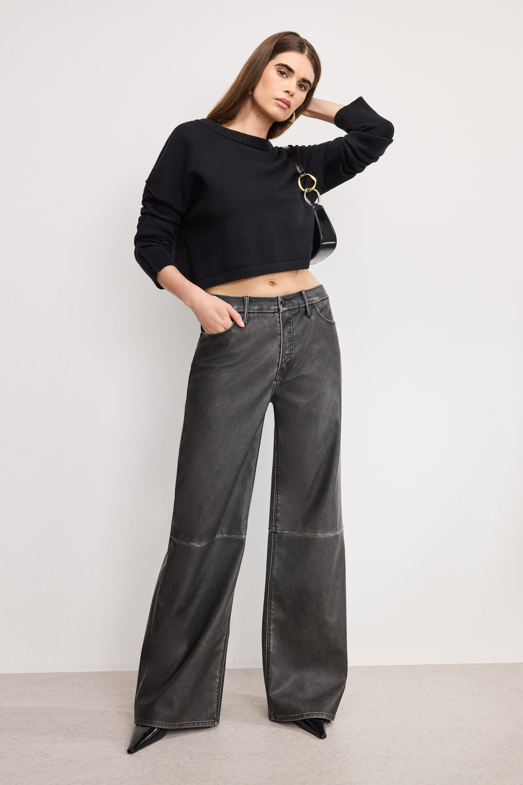 COZY KNIT CREW NECK BLACK