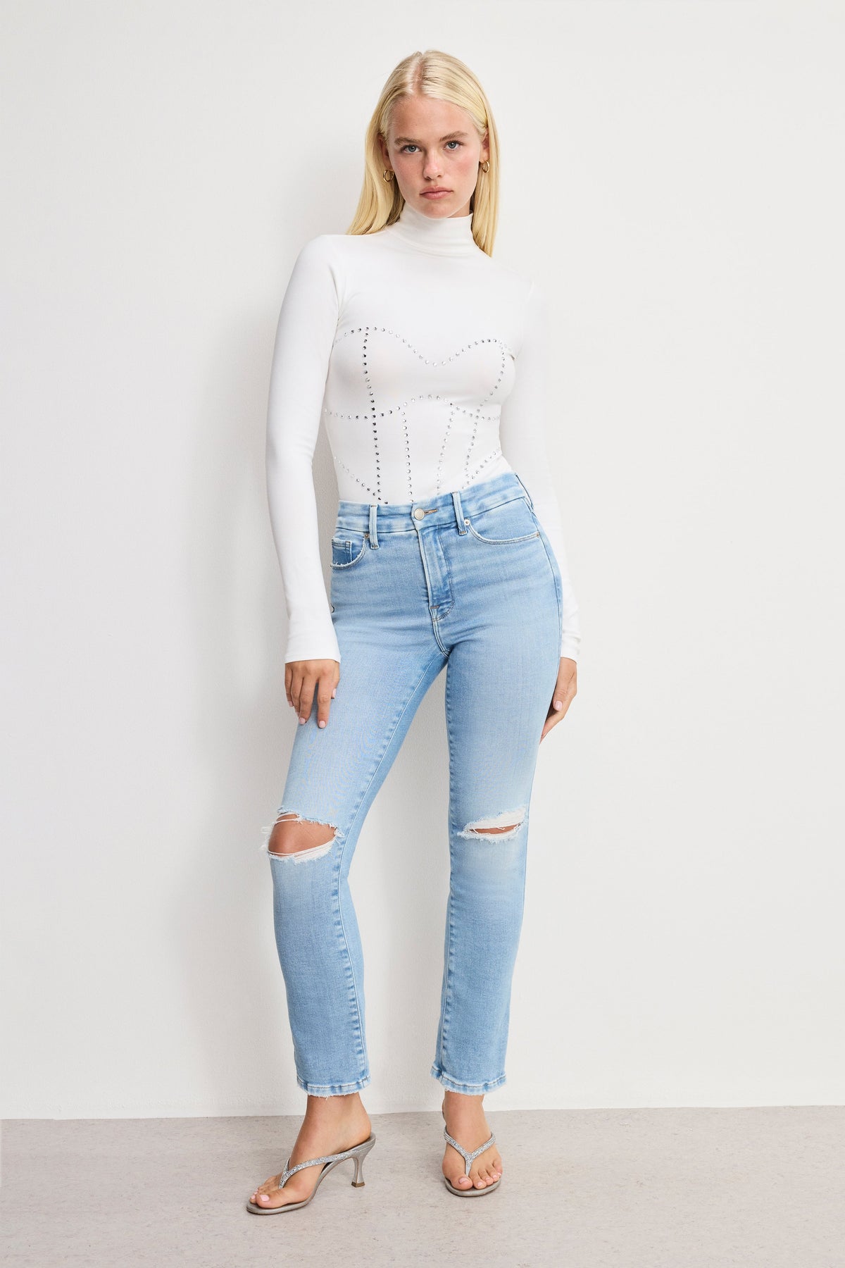 DOLLY CRYSTAL CORSET BODYSUIT WHITE001