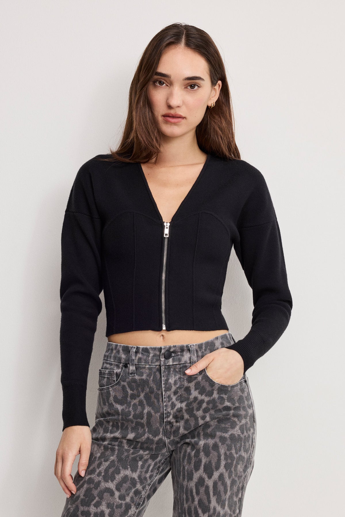 BUSTIER SWEATER BLACK001