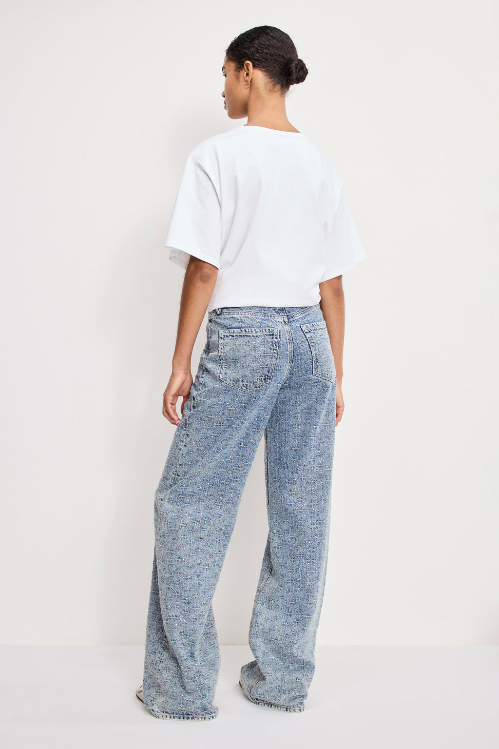 GOOD SKATE WIDE CRYSTAL JEANS INDIGO1070
