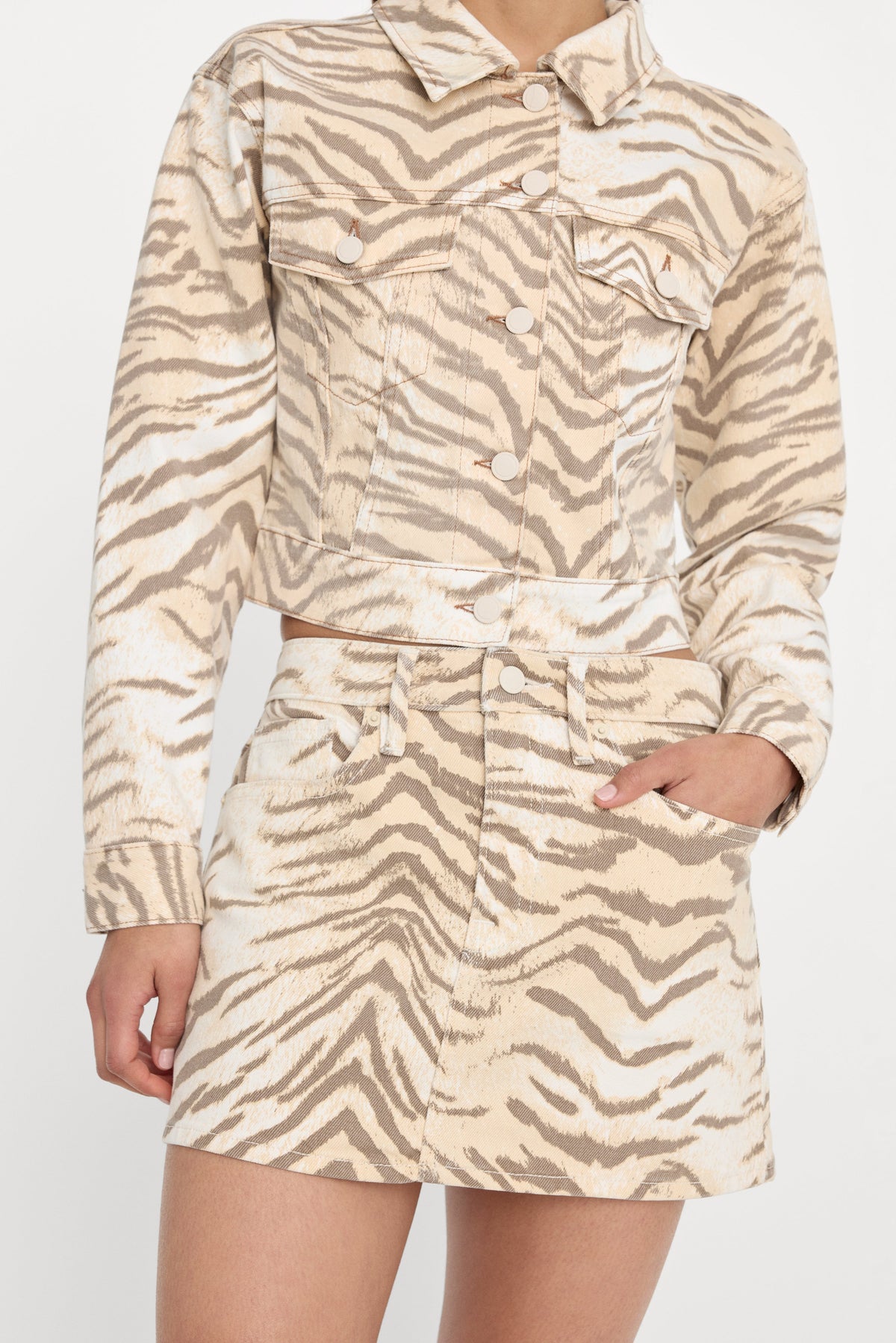 GOOD 90S TIGER MINI SKIRT BROWN TIGER