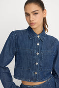 DENIM CROPPED JACKET INDIGO1187