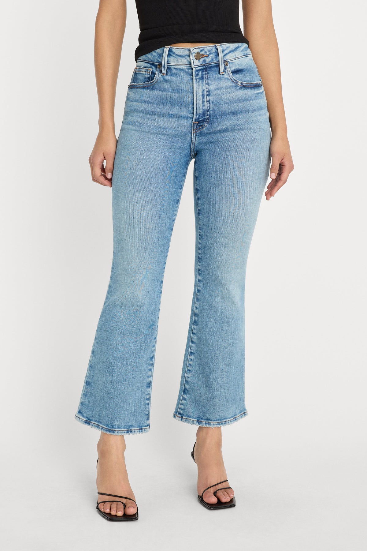 SOFT TECH GOOD LEGS CROP MINI BOOT JEANS INDIGO1214