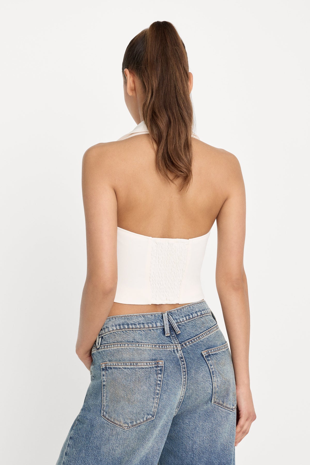LUXE SUITING HALTER VEST SOFT SHELL