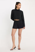 LUXE SUITING TROUSER SHORT BLACK001