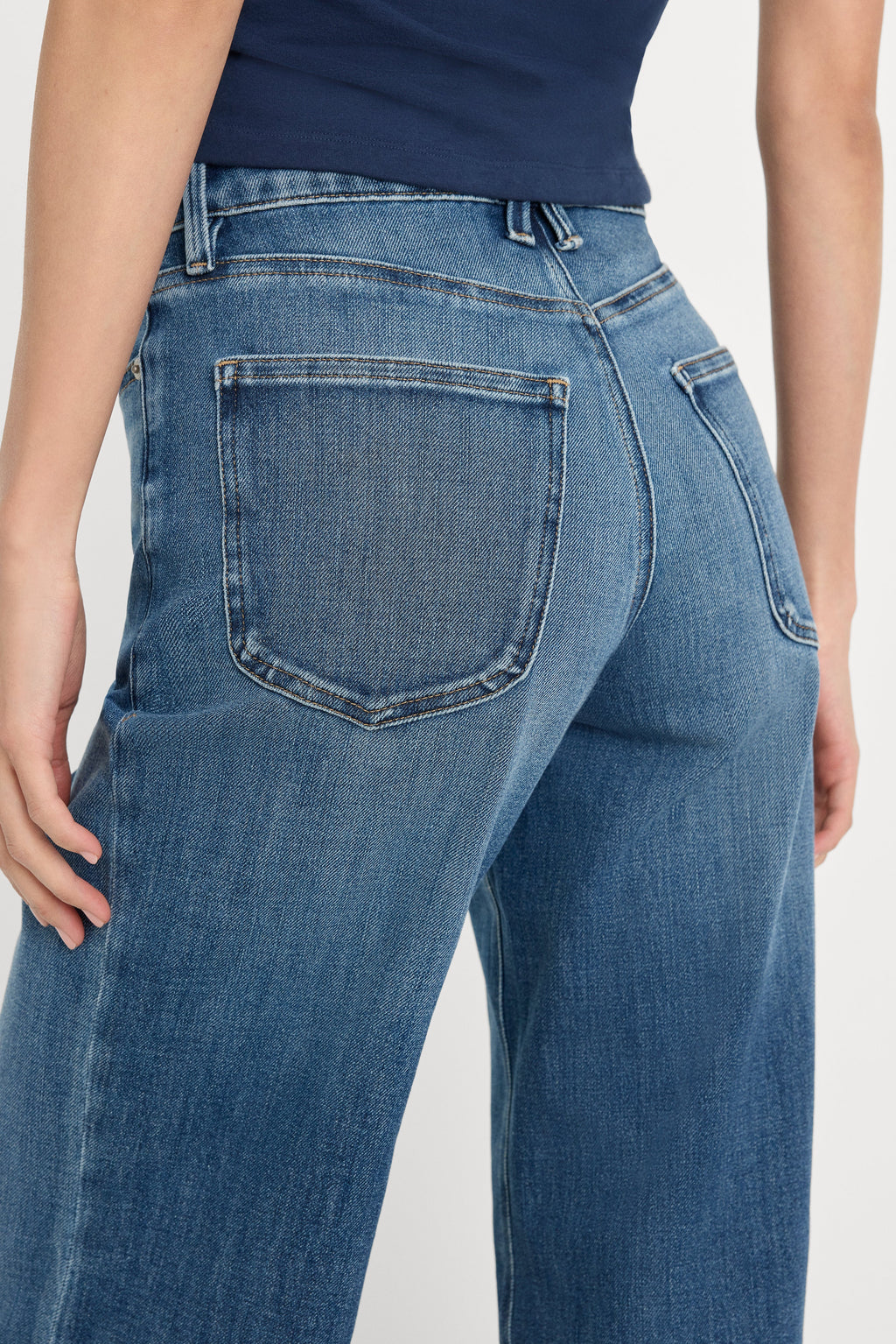 SOFT TECH GOOD WAIST PALAZZO ANKLE JEANS INDIGO1281