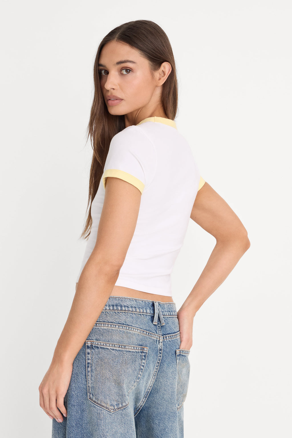 THE RINGER BABY TEE WHITE001