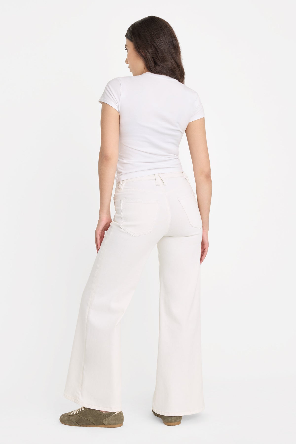 GOOD PETITE PALAZZO JEANS WHITE001