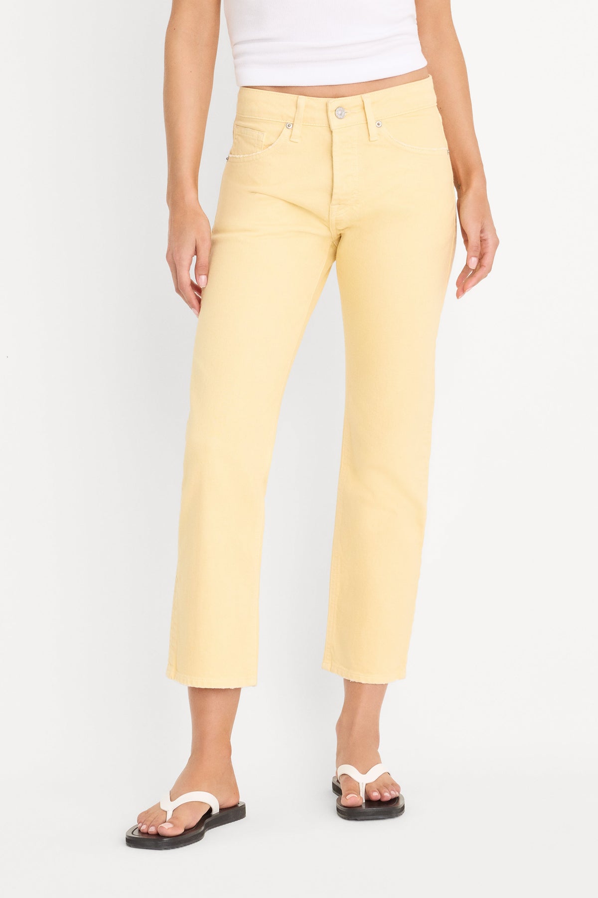 VINTAGE STRAIGHT ANKLE JEANS HONEY