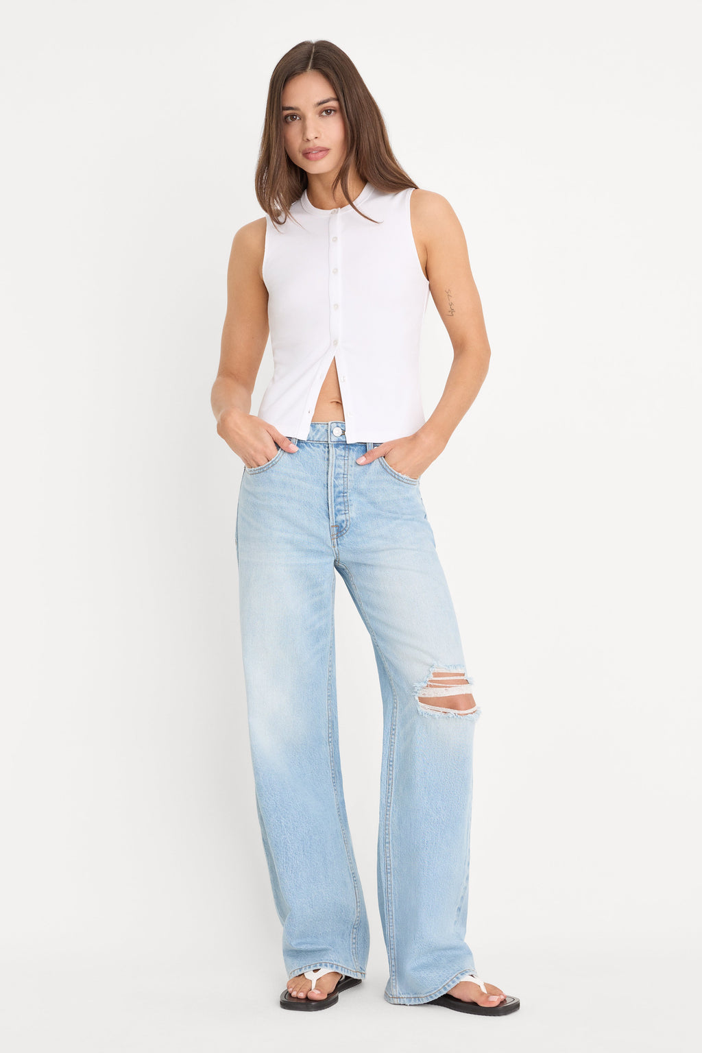 VINTAGE WIDE JEANS INDIGO1298