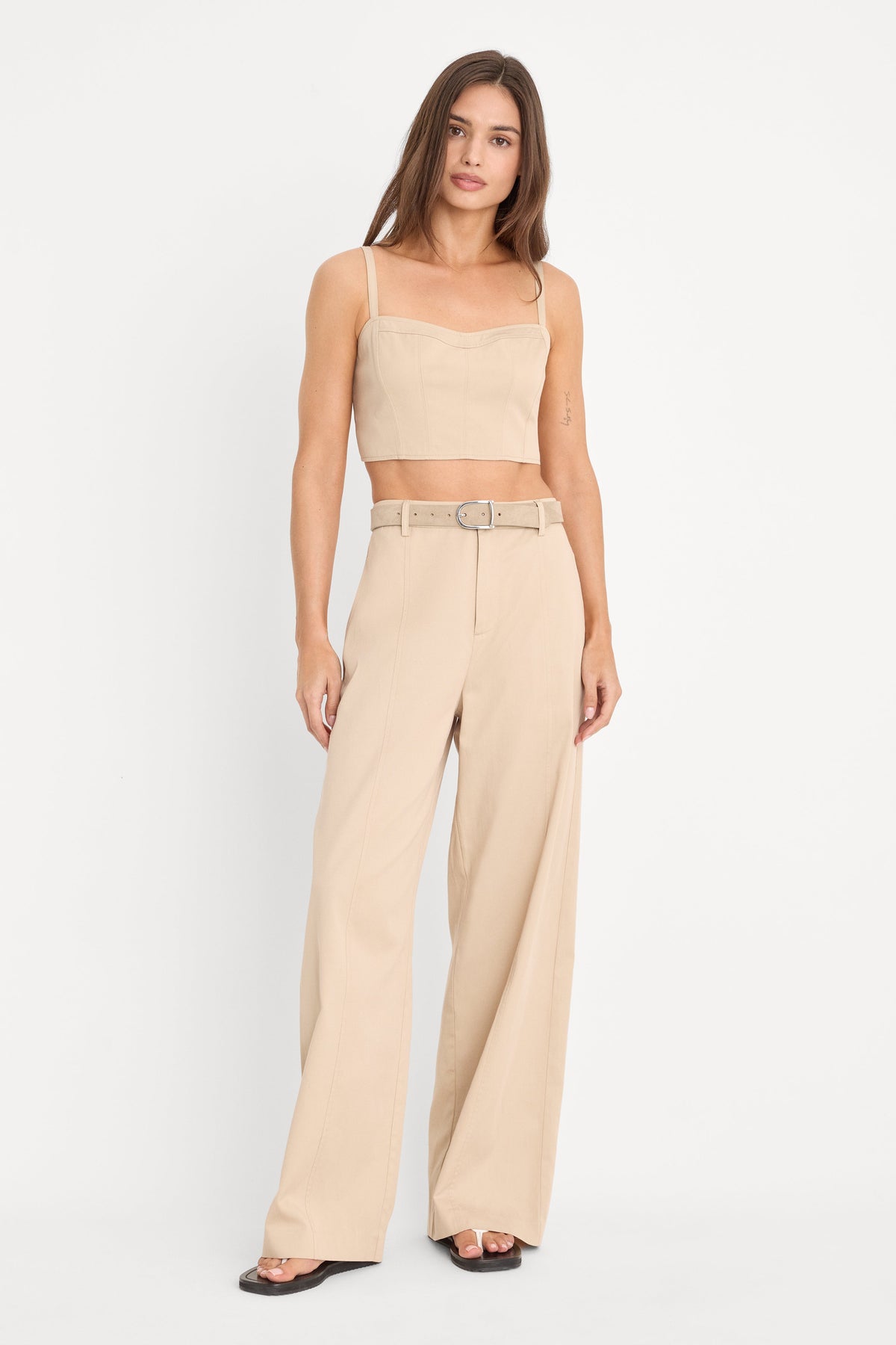 THE BUSTIER TOP LIGHT TAUPE