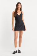 THE WEIGHTLESS SCULPTING MINI DRESS MINI DOT BLACK