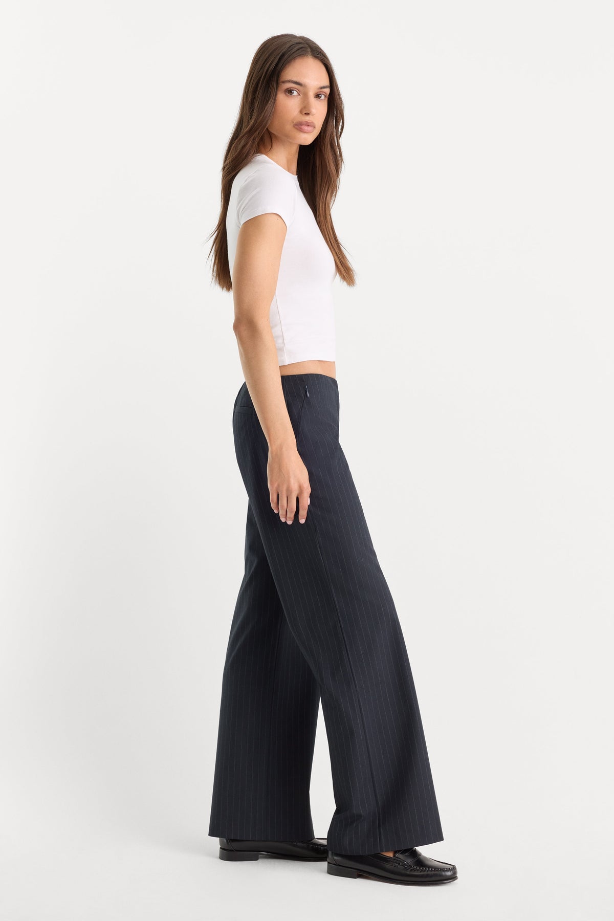 THE LOW RISE TROUSER ROYAL STRIPE