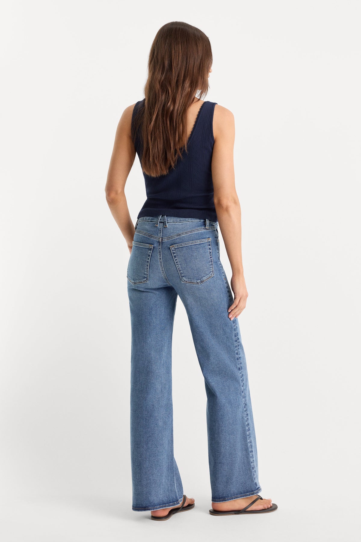 ALWAYS FITS PETITE SLIM PALAZZO JEANS TAWNY