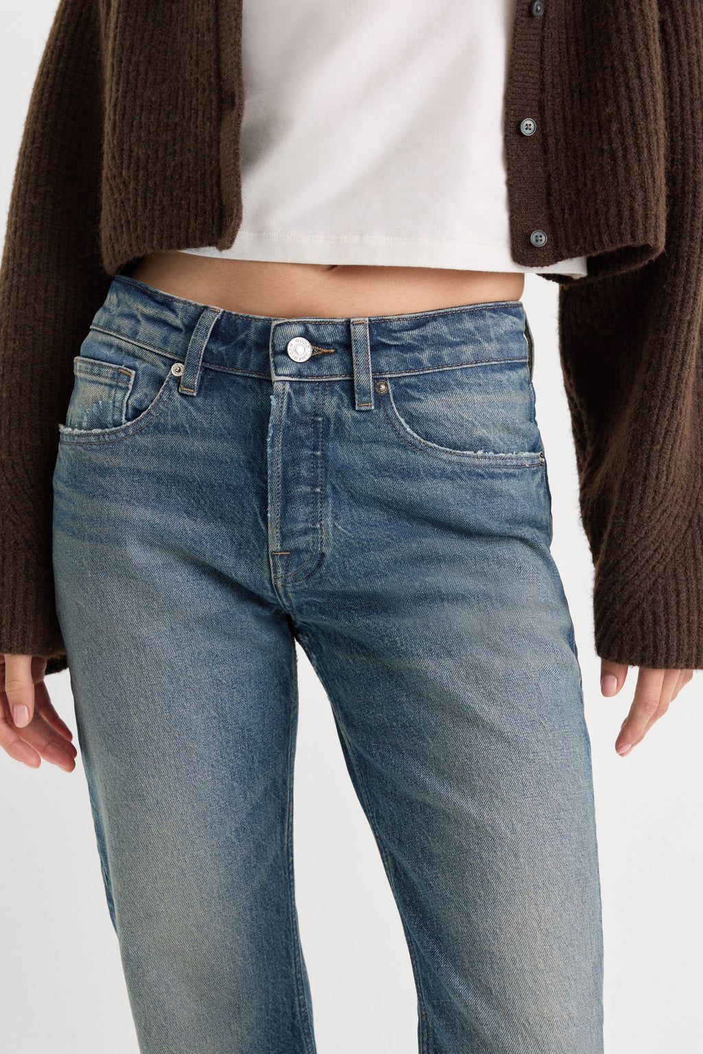VINTAGE STRAIGHT ANKLE JEANS INDIGO1282
