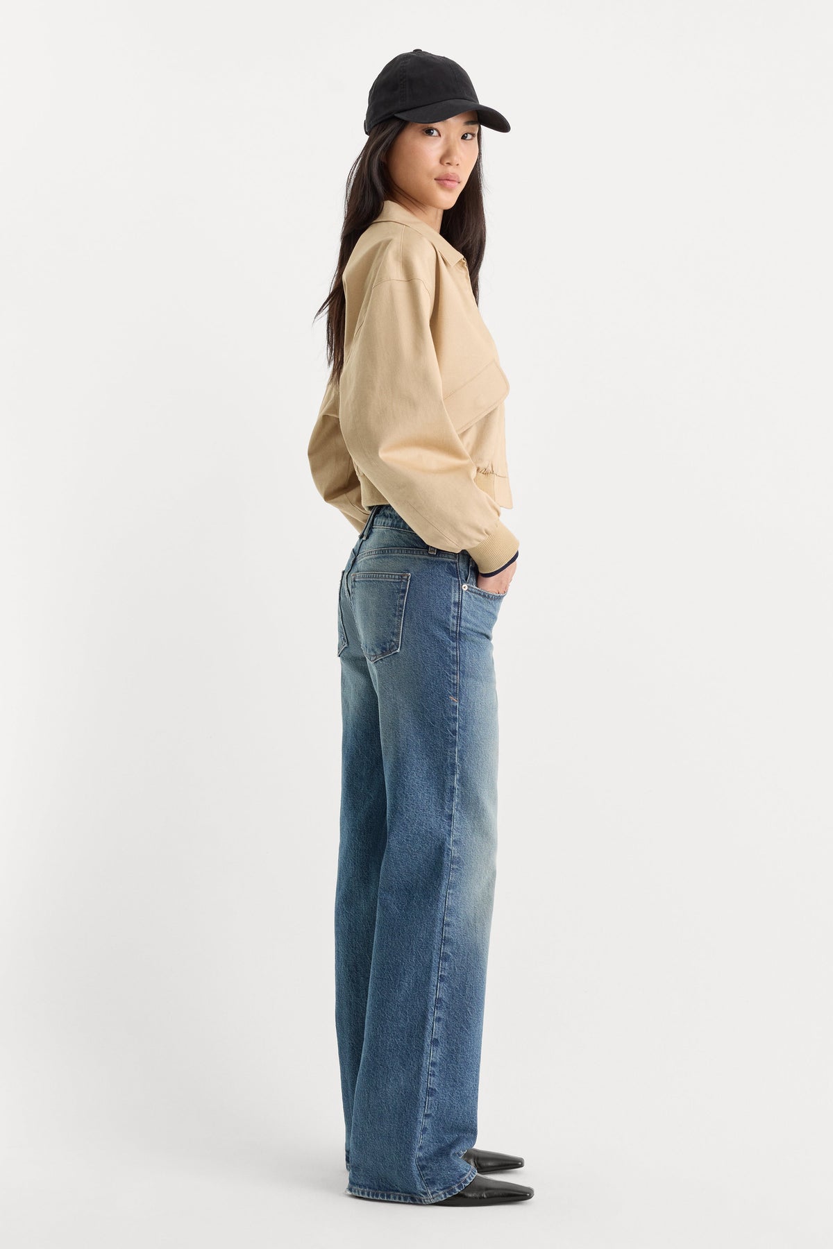 VINTAGE LOW RISE BOOTCUT JEANS INDIGO1282