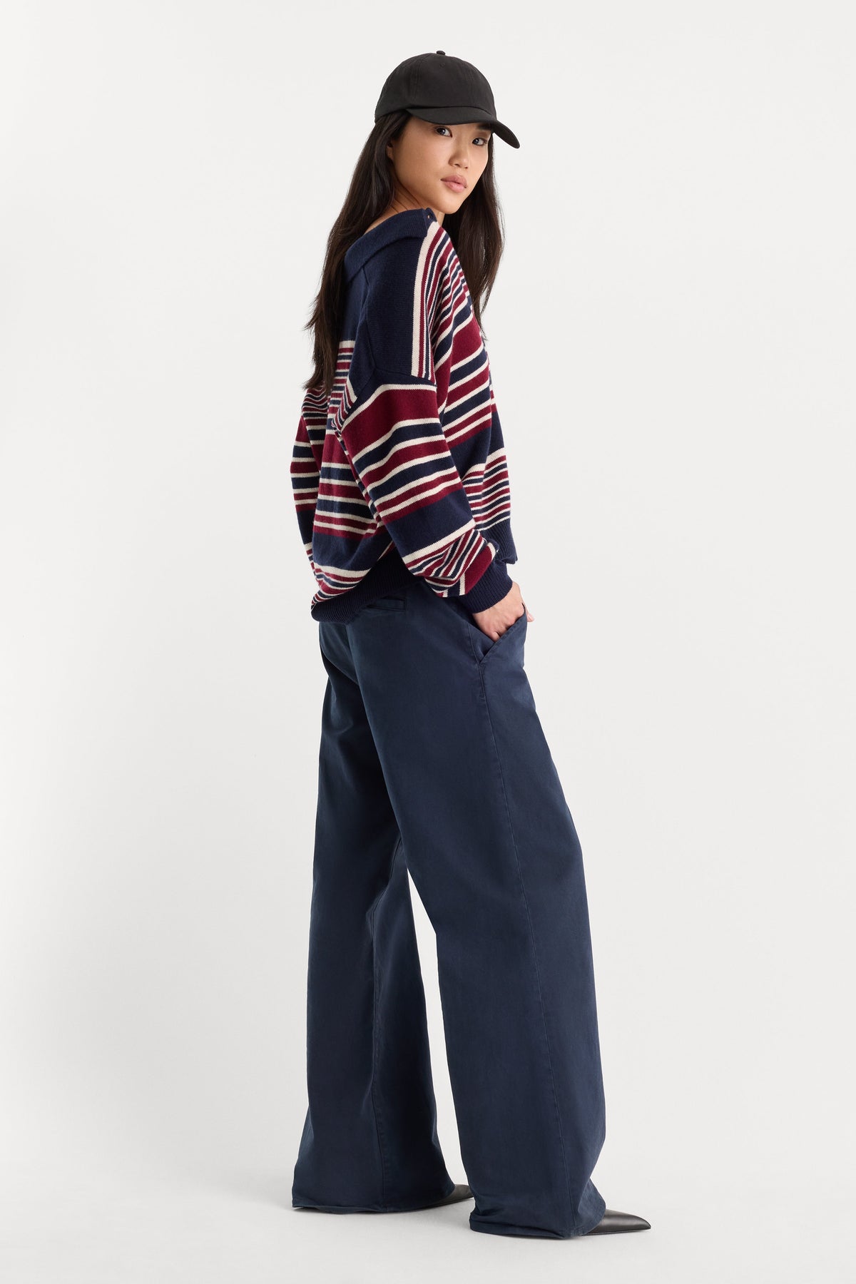 LOW SLUNG BAGGY TROUSER NEW NAVY