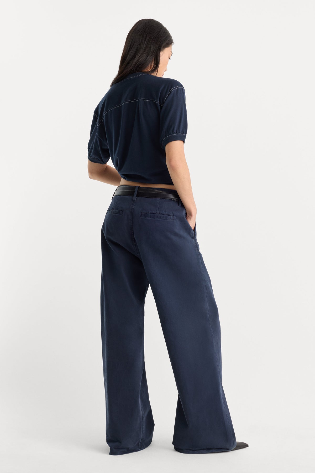 LOW SLUNG BAGGY TROUSER NEW NAVY