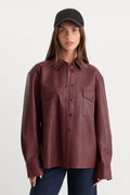 THE BETTER THAN LEATHER CLASSIC SHIRT BERRY NOIR