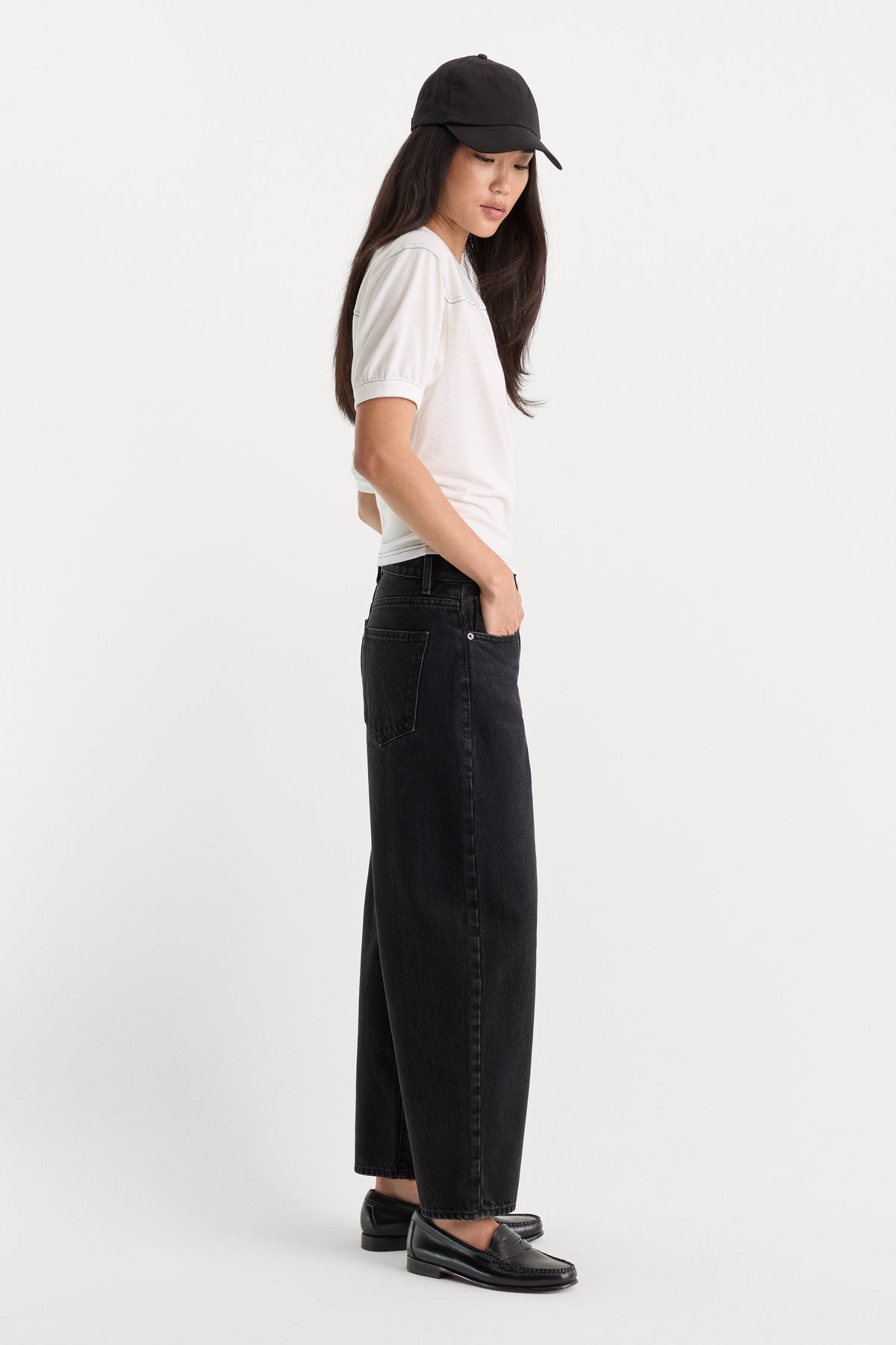 VINTAGE BARREL ANKLE JEANS FLAT TYRE