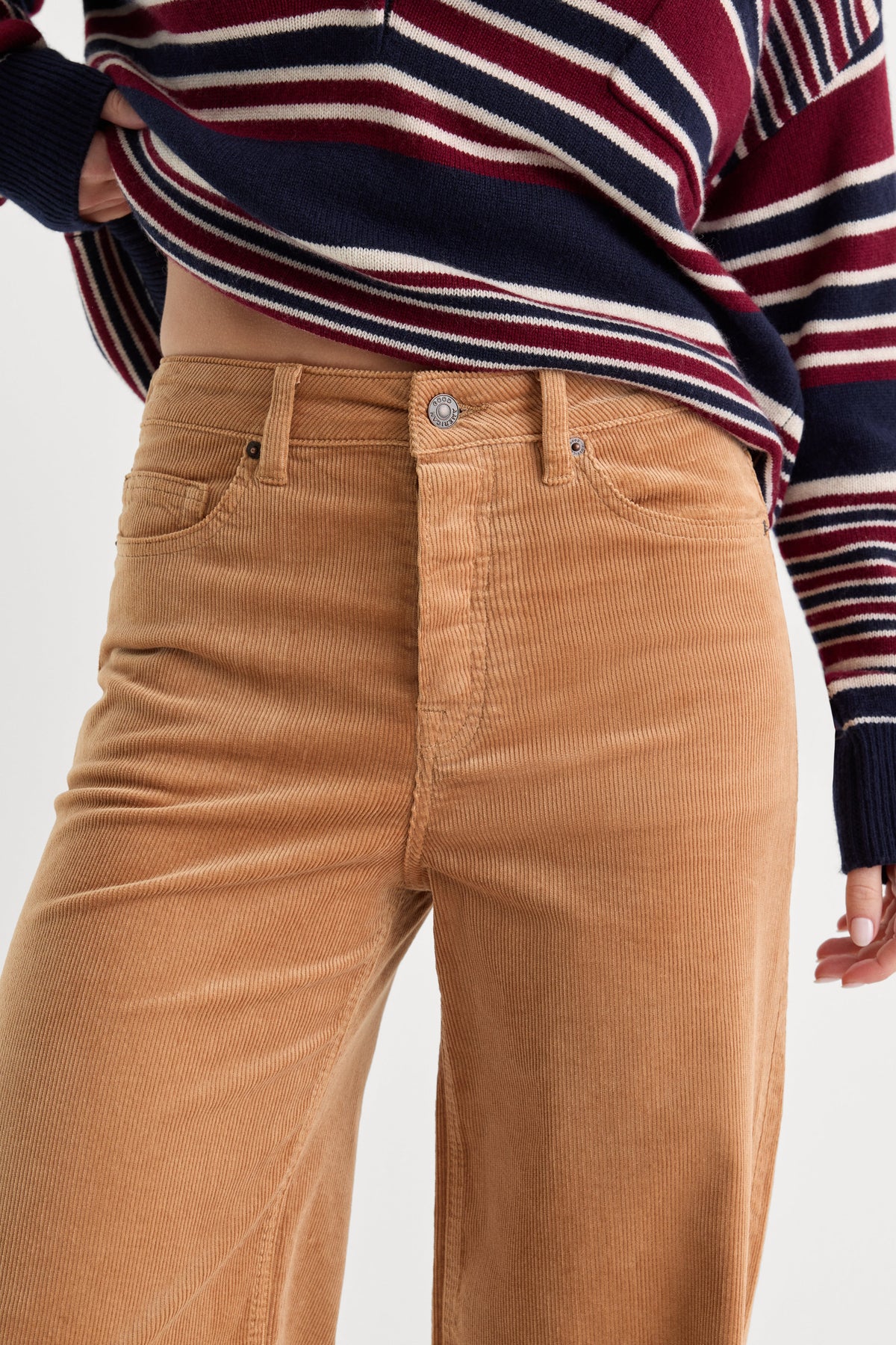 VINTAGE WIDE CORDUROY PANT CAFE CLAY