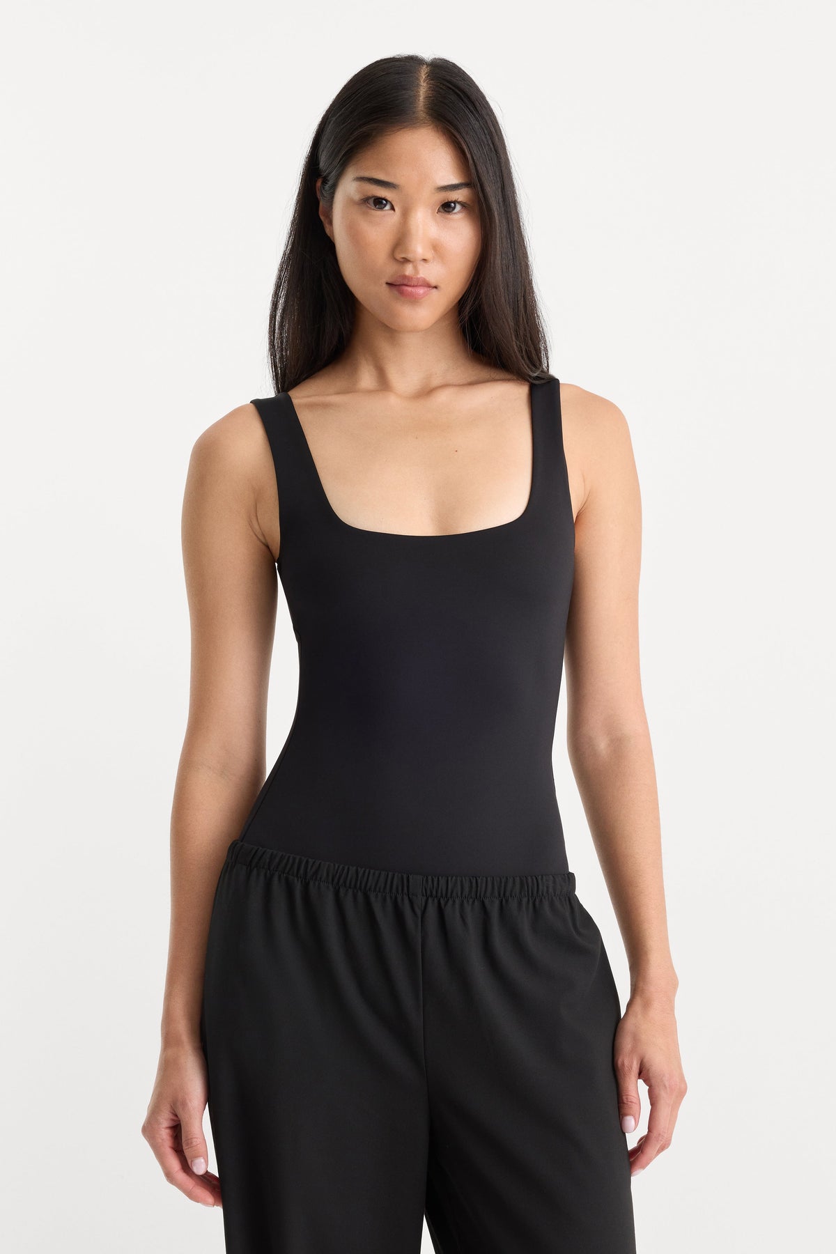 SCULPTING MODERN TANK BODYSUIT BLACK
