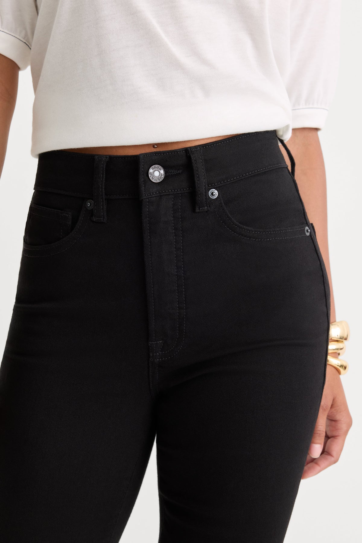 ALWAYS FITS GOOD PETITE BOOTCUT JEANS BLACK001