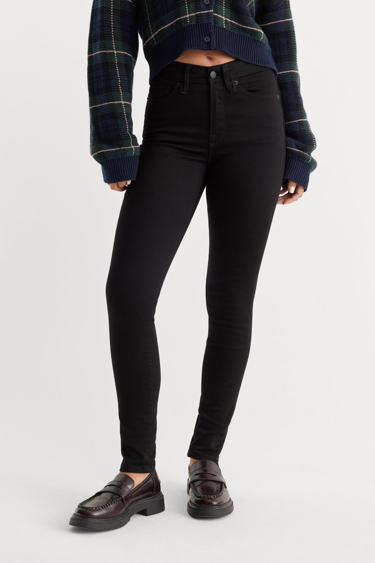 NEVER FADE GOOD LEGS SKINNY JEANS BLACK