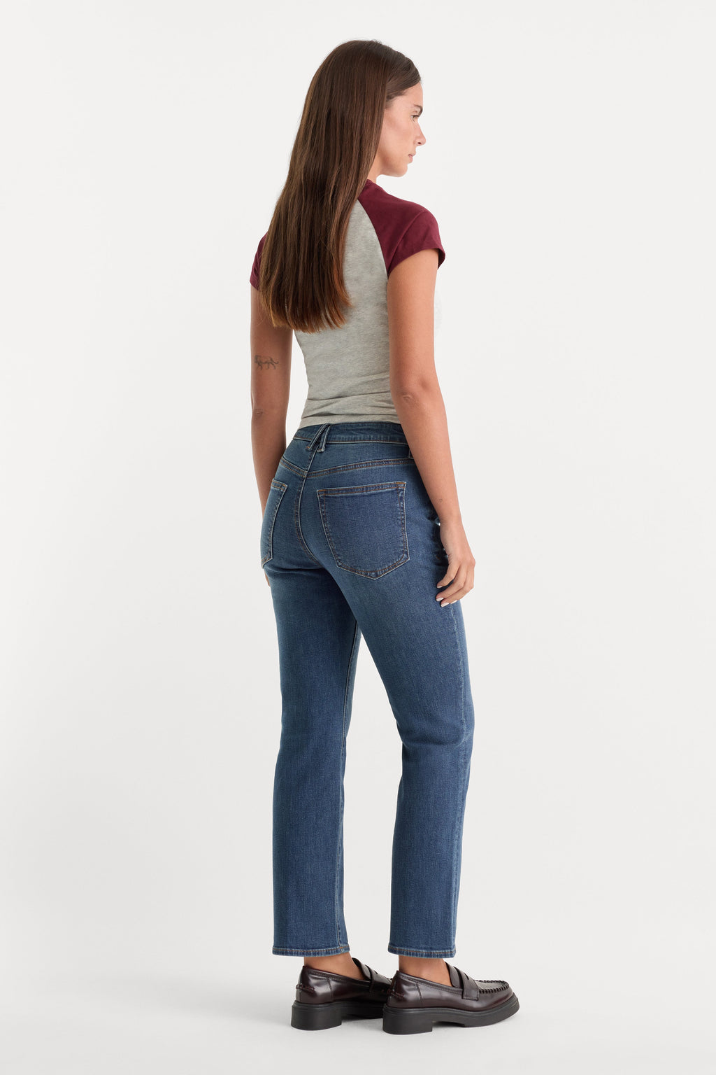 GOOD PETITE STRAIGHT JEANS BLUE004