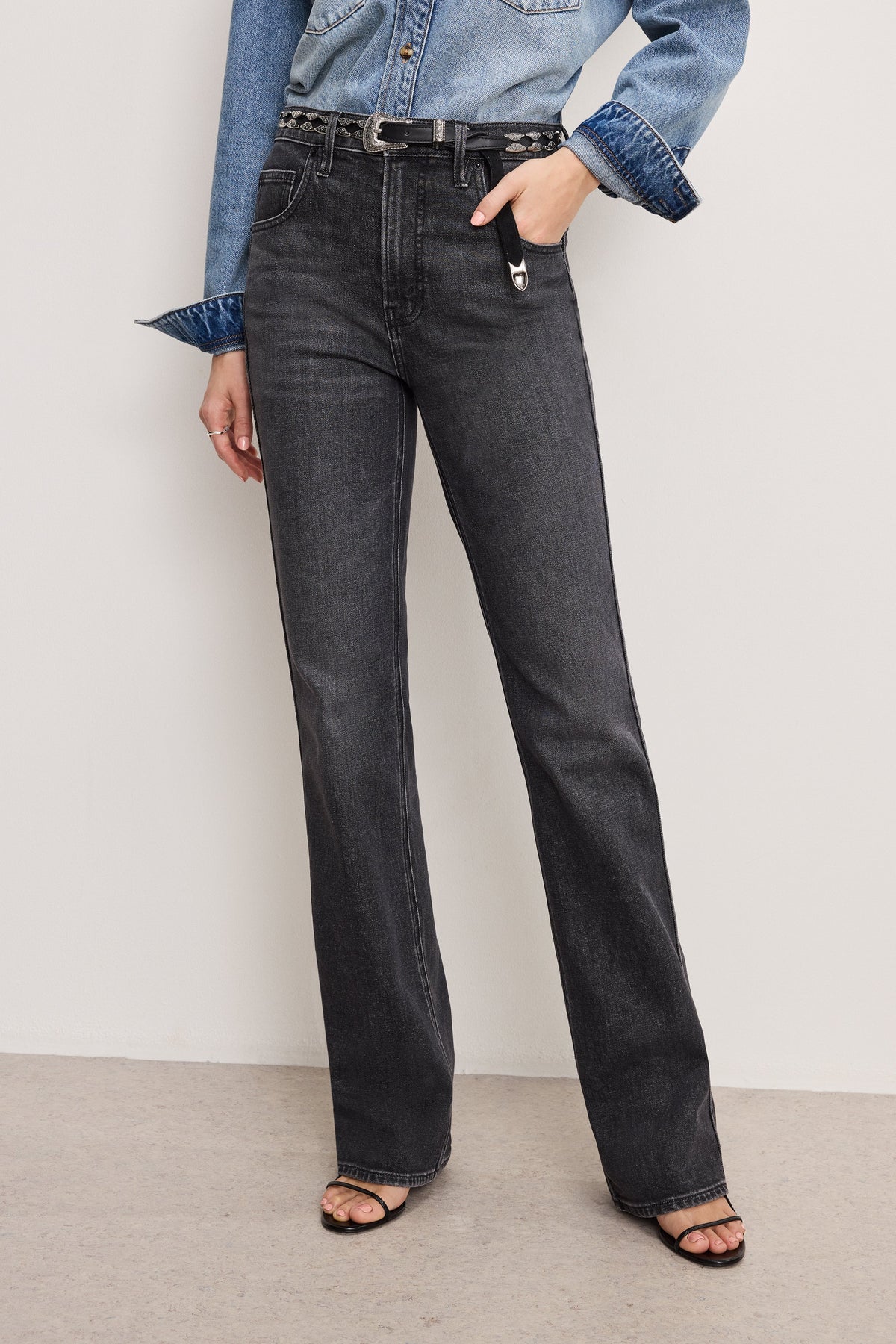 GOOD COWBOY BOOTCUT JEANS BLACK354