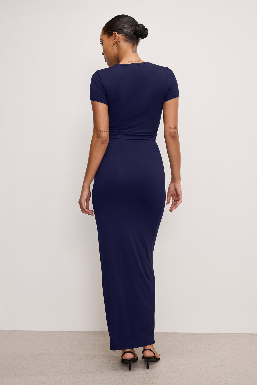 STRETCH JERSEY MAXI SKIRT HORIZON INK