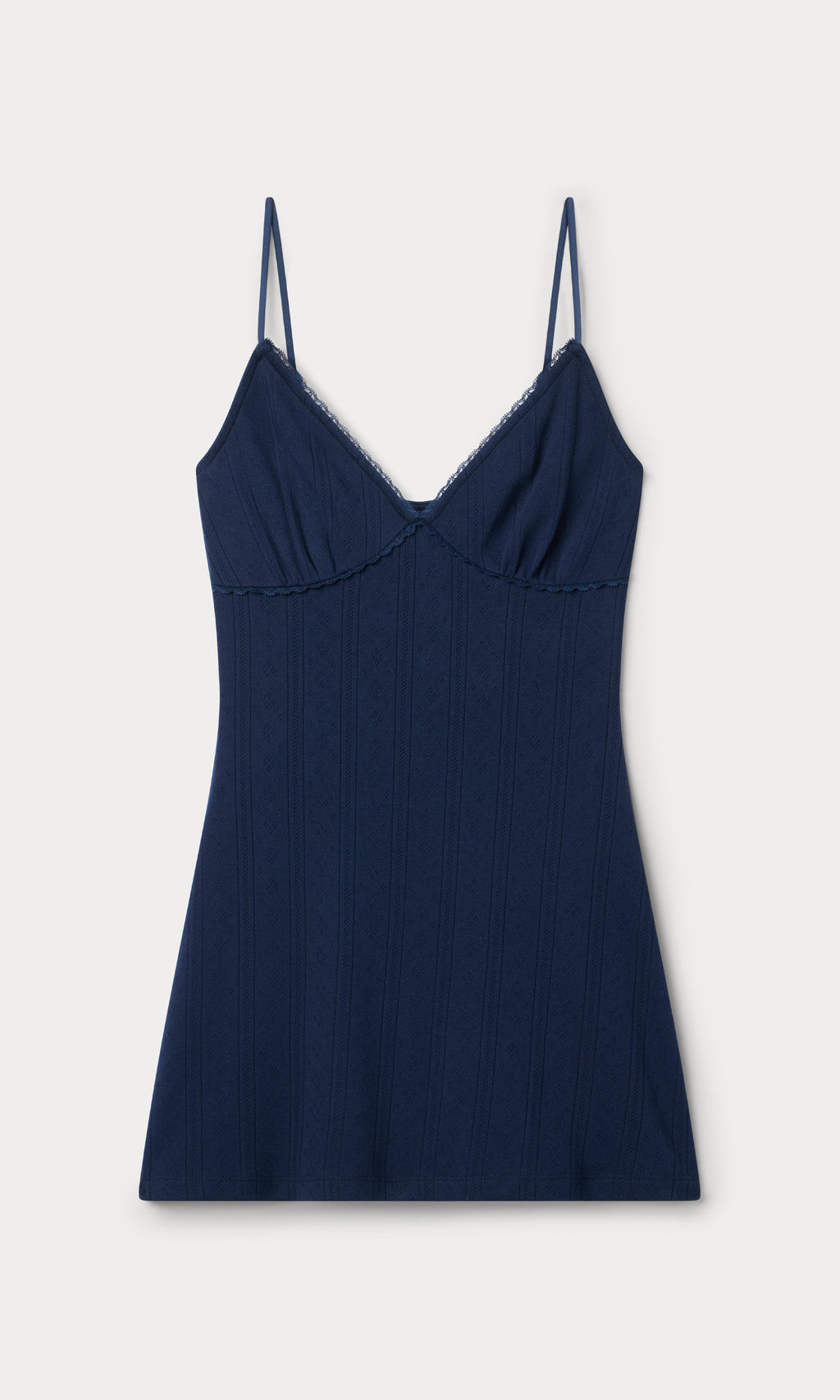THE POINTELLE MINI DRESS HORIZON INK