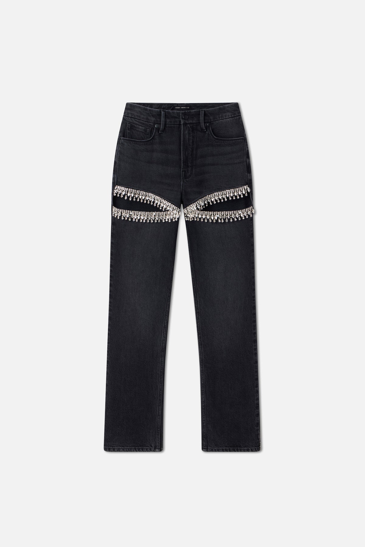 GOOD ICON STRAIGHT DIAMOND JEANS BLACK376