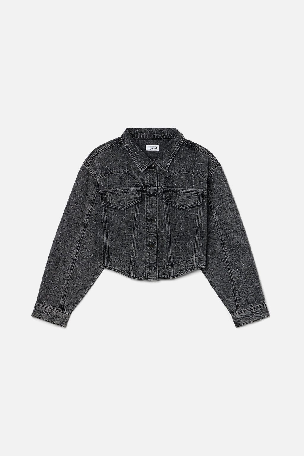 DOLLY CRYSTAL DENIM JACKET BLACK415
