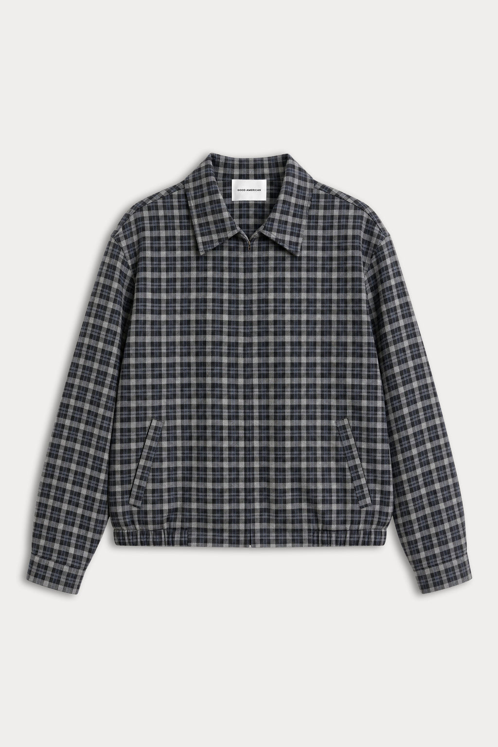THE LIGHTWEIGHT BOMBER JACKET CHARCOAL PLAID