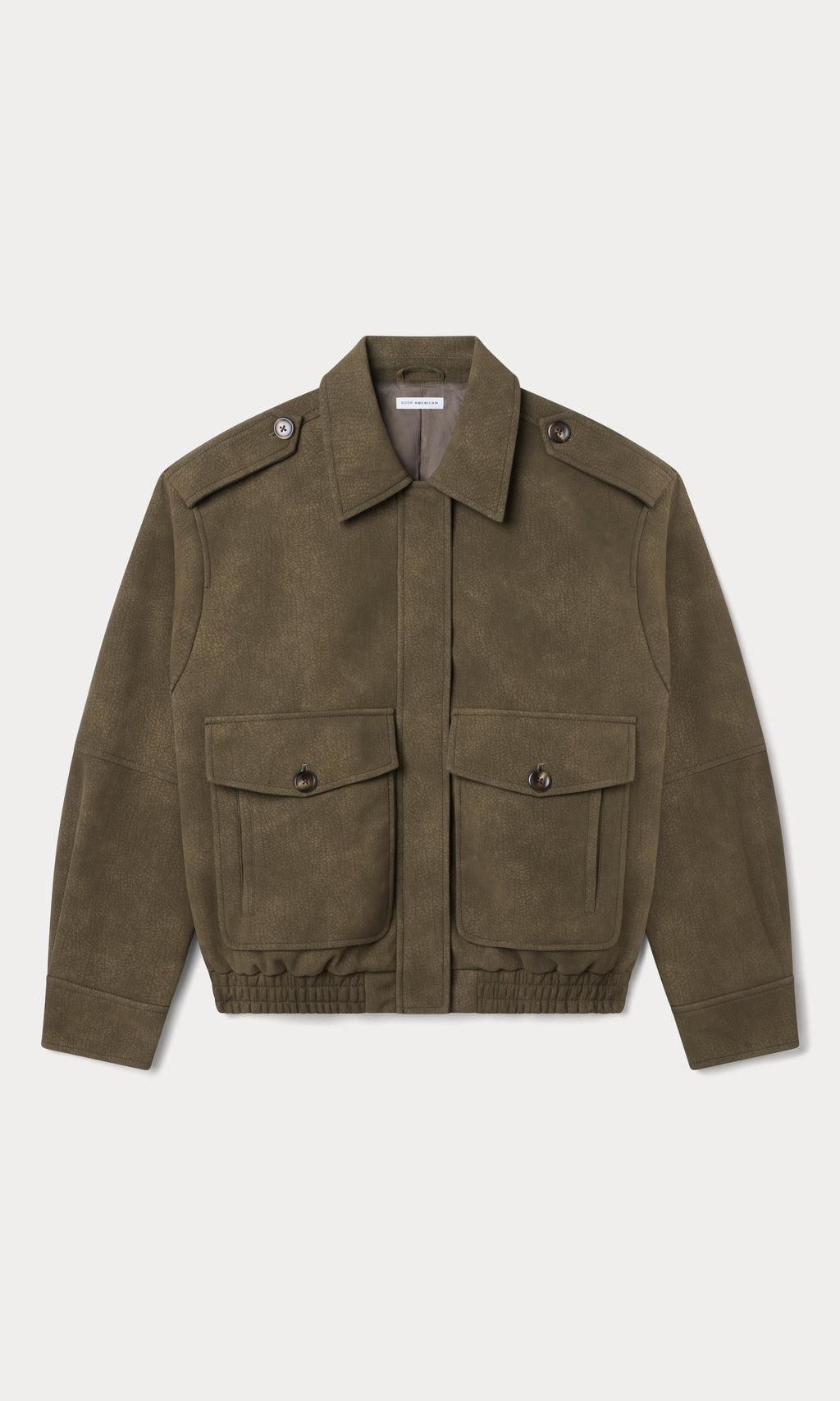 THE BETTER THAN LEATHER BOMBER JACKET STONE