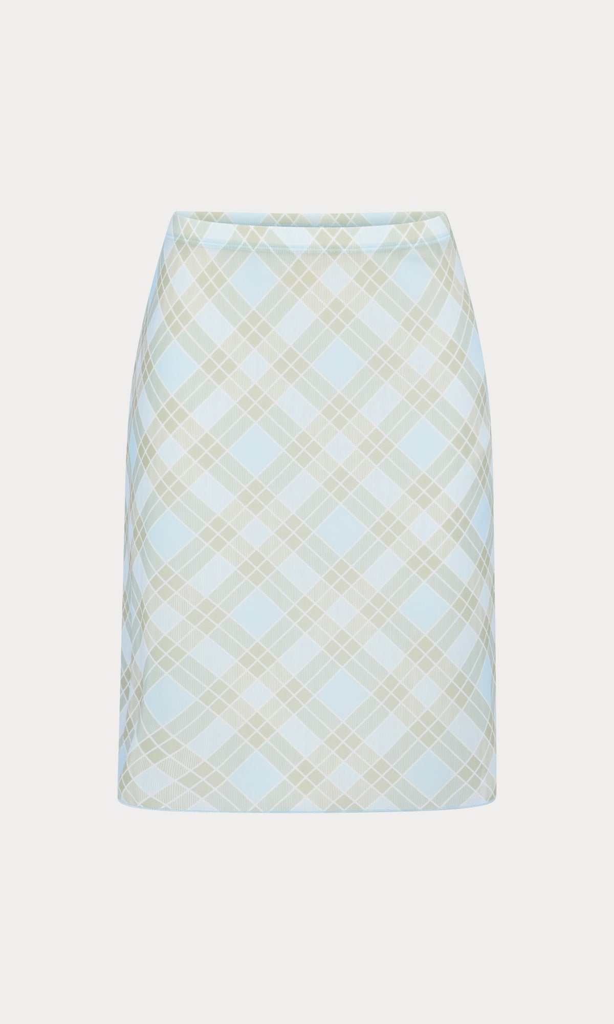 THE MESH MIDI SKIRT SUMMER PLAID HONEY