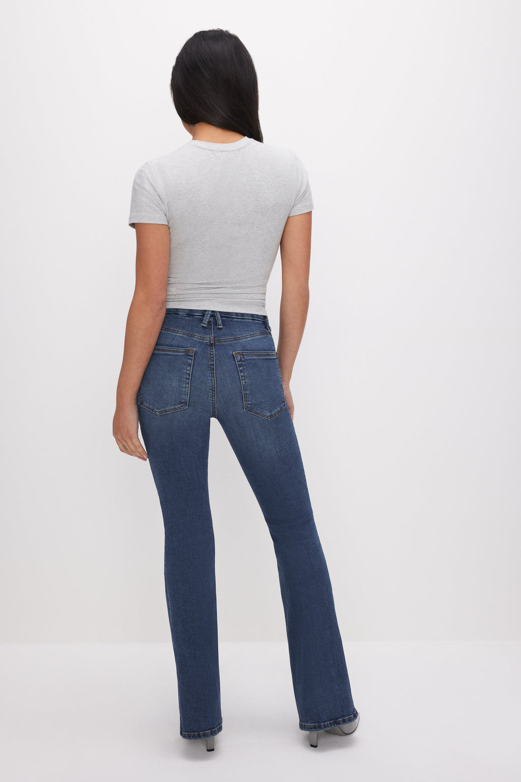 GOOD PETITE FLARE JEANS BLUE004
