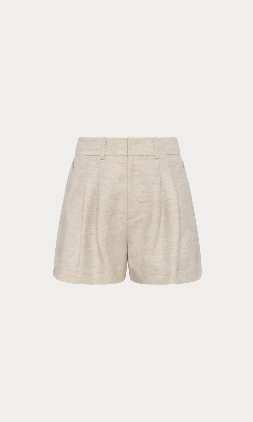 LINEN TROUSER SHORTS OAT