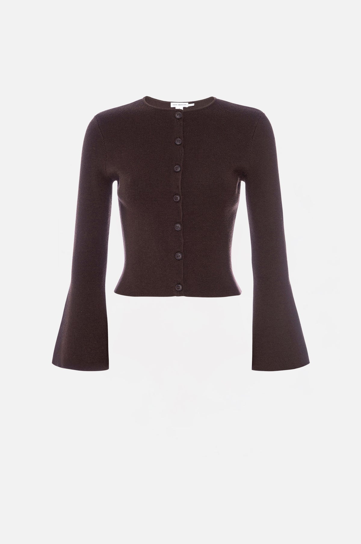 BELL SLEEVE KNIT CARDIGAN BARK003