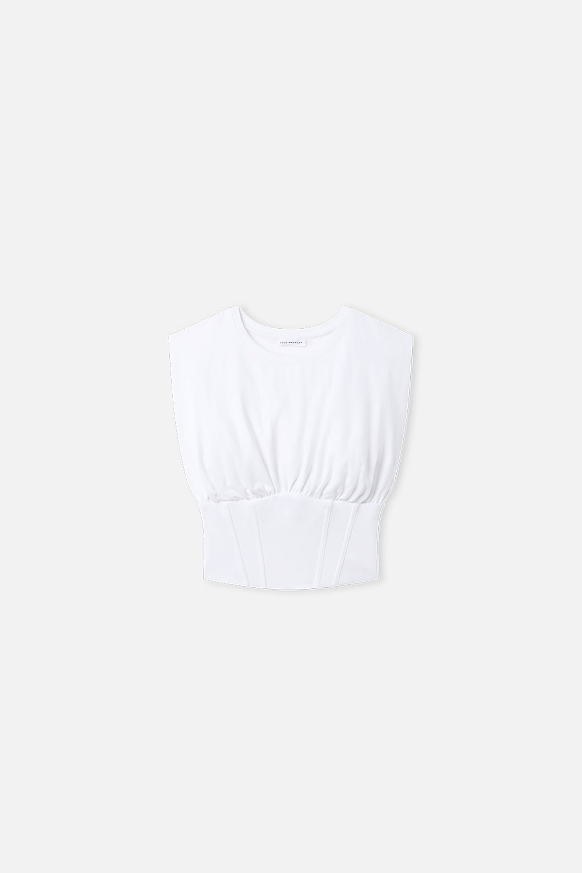 SLEEVELESS CORSET TOP WHITE001